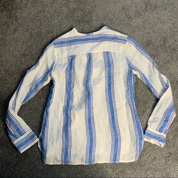 J. Crew stripe linen long sleeve shirt - Picture 7 of 10